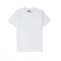 REMERA LISA COLEGIAL BLANCA